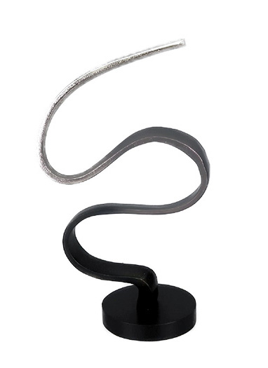 Μεταλλικό Αφηρημένο Διακοσμητικό  Σε Μαύρη MDF Βάση